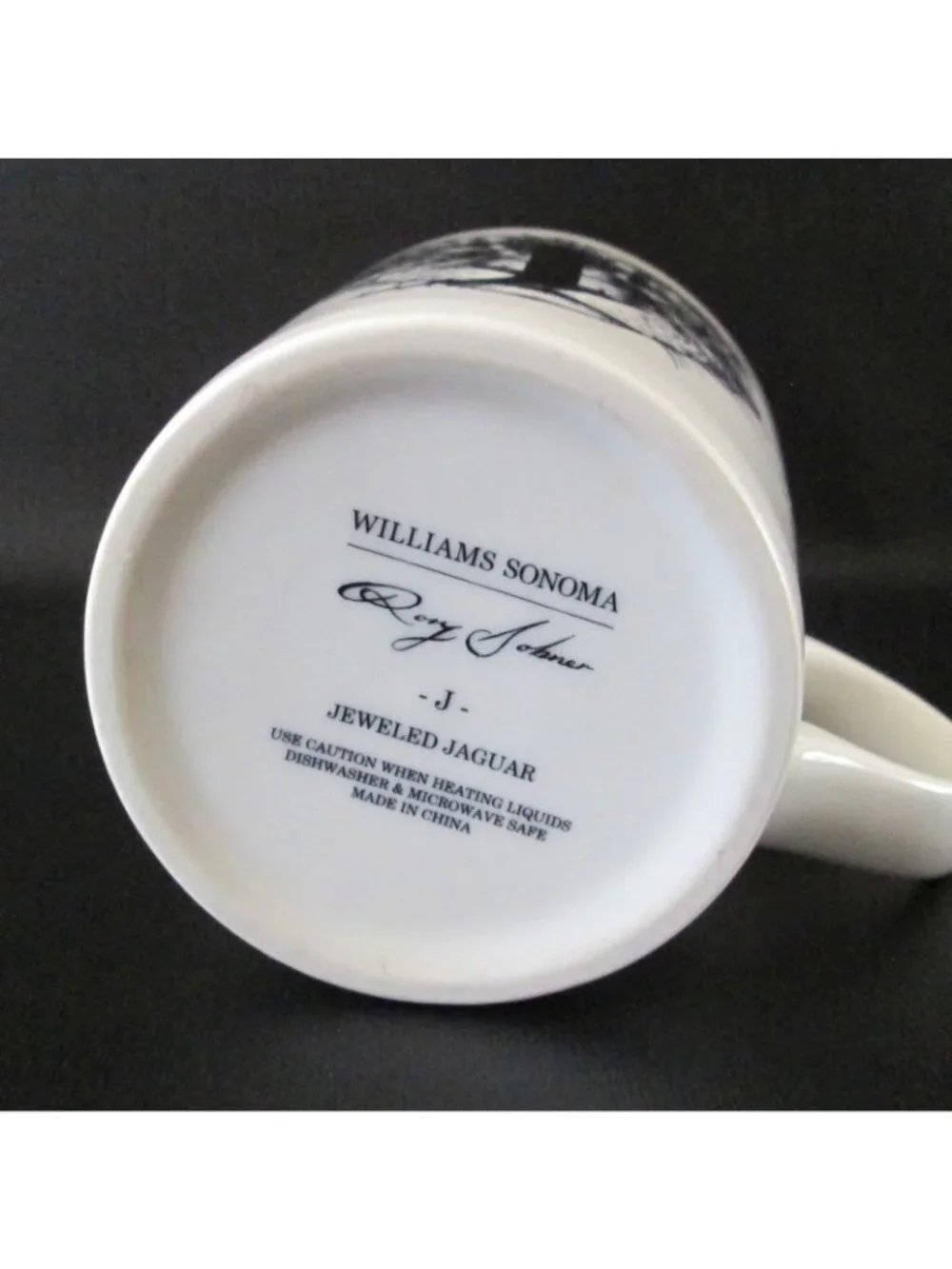 Williams Sonoma Jeweled Jaguar Mug Rory Sobner Oversized Coffee Cup